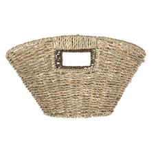 Load image into Gallery viewer, Oval Natural Seagrass Storage Basket with Cut-out Handles
