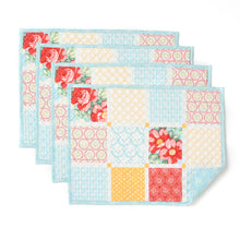 Load image into Gallery viewer, Diamond Patchwork Reversible Placemats, Set of 4

