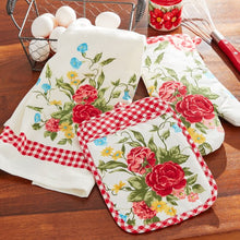 Load image into Gallery viewer, Sweet Rose Kitchen Towel, Oven Mitt, Pot Holder, Multicolor, 16&quot;W x 28&quot;L, 3 Piece
