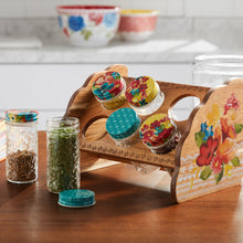 Load image into Gallery viewer, Woman Wildflower Whimsy Six Jar Spice Rack
