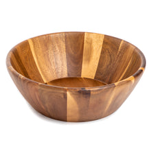 Load image into Gallery viewer, Large Angled Acacia Wood Serving Bowl
