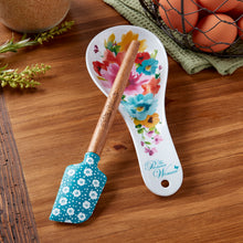 Load image into Gallery viewer, Spoon Rest and Spatula Set in Breezy Blossom
