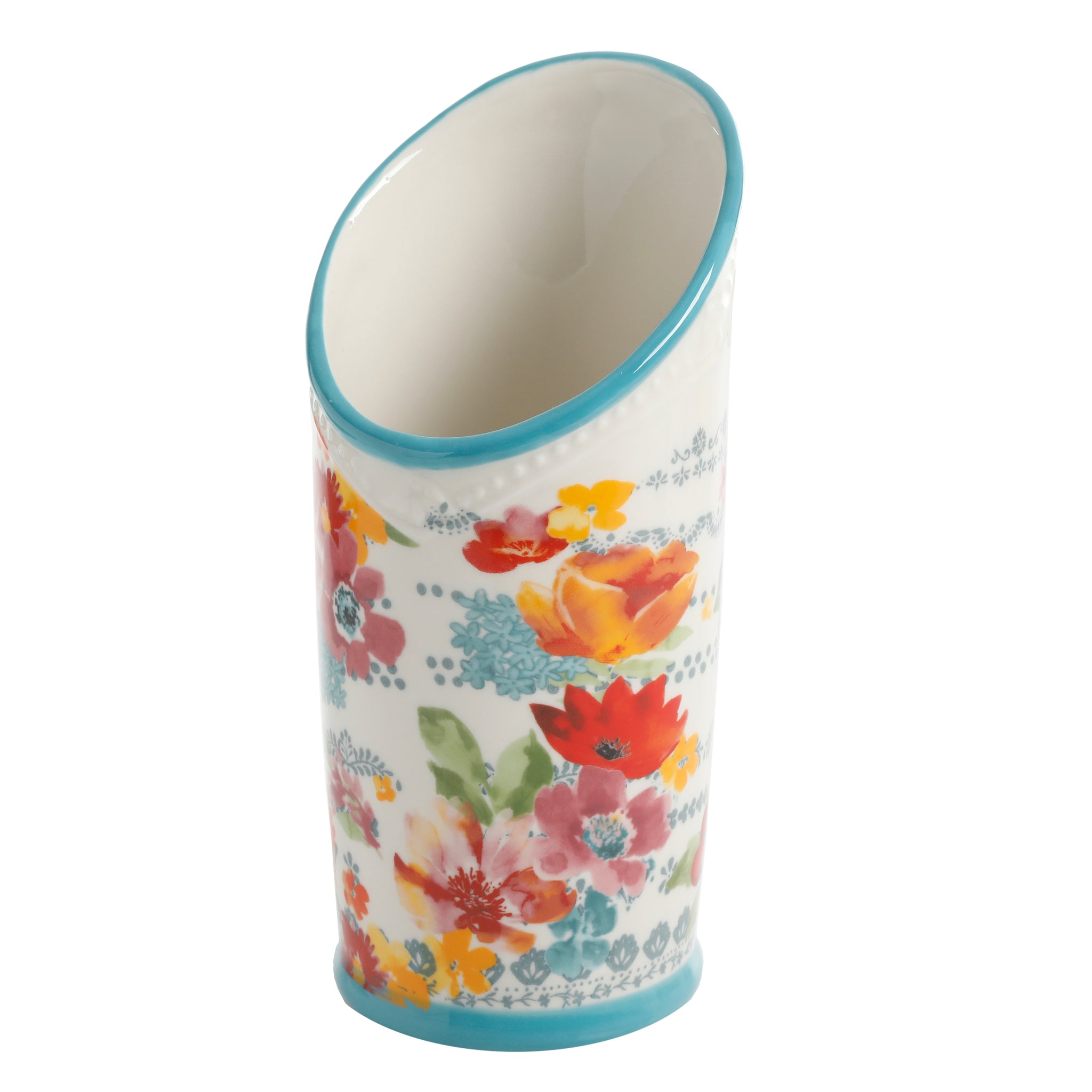  The Pioneer Woman Floral Stoneware Utensil Holder