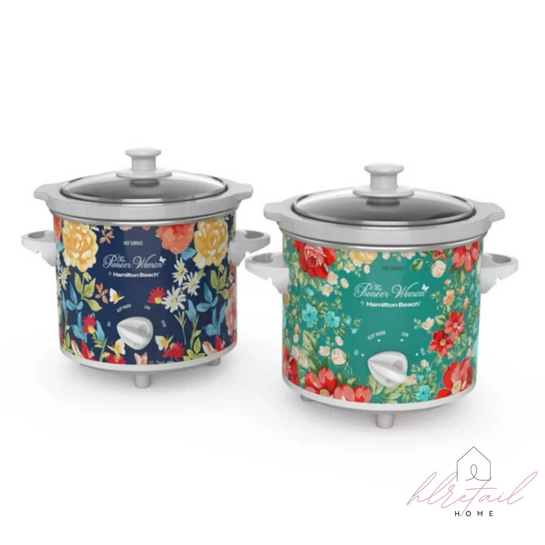 Fiona Floral and Vintage Floral 1.5-Quart Slow Cookers, Set of 2