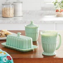 Load image into Gallery viewer, Timeless Beauty 3-Piece Sugar Bowl, Creamer &amp; Butter Dish Set
