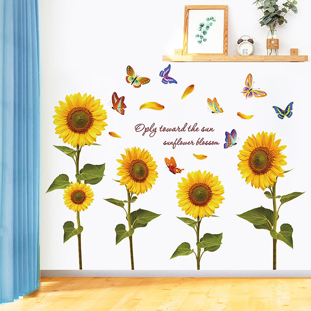 Removable Waterproof Flower Wall Decals