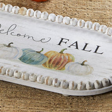 Load image into Gallery viewer, &quot;Welcome Fall&quot; Serving Tray with Rustic Farmhouse Finish, Pumpkin Design
