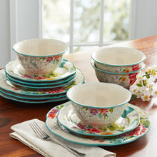 Load image into Gallery viewer, Blooming Bouquet 12-Piece Dinnerware Set

