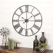 Load image into Gallery viewer, Solange Round Metal Wall Clock - 30&quot; Gray
