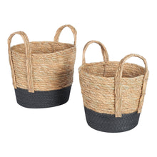 Load image into Gallery viewer, Seagrass &amp; Paper Rope Baskets, Set of 2, 10.5&quot; and 9&quot;, Storage
