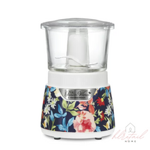 Load image into Gallery viewer, Fiona Floral Stack &amp; Press Glass Bowl Food Chopper, 3 Cup Capacity
