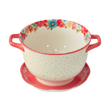 Load image into Gallery viewer, Breezy Blossom 1633 ML Colander w/Drip Plate
