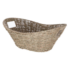 Load image into Gallery viewer, Oval Natural Seagrass Storage Basket with Cut-out Handles
