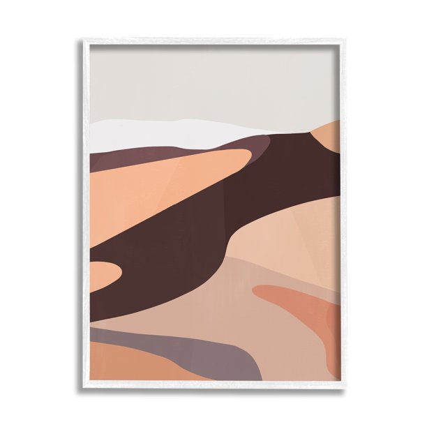 Industries Modern Desert Dune Abstraction Terracotta Sand Waves, 24 x 30, Design by Annie Warren
