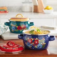 Load image into Gallery viewer, Dazzling Dahlias 1-Quart Mini Dutch Oven, Set of 2
