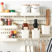 Load image into Gallery viewer, Nordic Style Plastic Pegboard Shelf Punch-free Household Pegboard Accessories For Kitchen Bathroom,Plastic Waterproof Wall Shelf for Living Room Kitchen Bathroom
