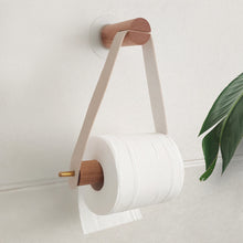 Load image into Gallery viewer, Nordic Style Kitchen Wooden Paper Roll Holder Tissue Rack Toilet Storage Shelf
