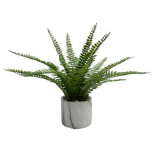 Load image into Gallery viewer, 15-inch Fern/Artificial Greenery in Marble Pot
