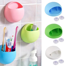 Load image into Gallery viewer, Toothbrush Holder Toothbrush Rack Suction Cup Wall Mounted Stand Waterproof Multifunction Storage Organizer
