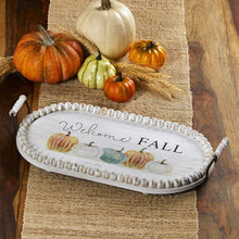 Load image into Gallery viewer, &quot;Welcome Fall&quot; Serving Tray with Rustic Farmhouse Finish, Pumpkin Design
