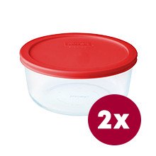 Simply Store 4-Cup Value Pack with Red Plastic Cover