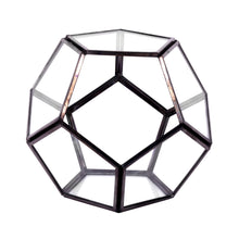 Load image into Gallery viewer, Geo Metal and Glass Terrarium, 6 in L x 6 in W x 5 in H
