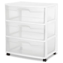 Load image into Gallery viewer, Wide 3 Drawer Cart White
