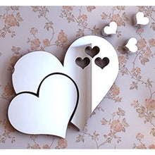 Load image into Gallery viewer, Wall Stickers Creative Heart Shaped Mirror Sticker Wall Decal for Home Living Room Bedroom Bathroom Kids Room Decoration, Silver
