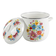 Load image into Gallery viewer, Breezy Blossom Enamel-on-Steel 12-Quart Stock Pot
