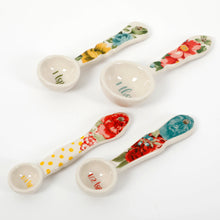 Load image into Gallery viewer, The Pioneer Woman Willow 8-Piece Stoneware Measuring Spoon and Scoop Set
