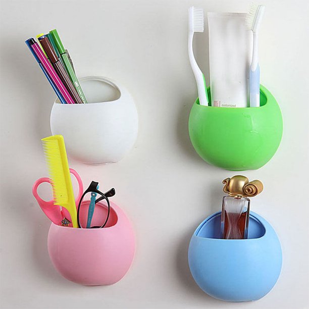 Toothbrush Holder Toothbrush Rack Suction Cup Wall Mounted Stand Waterproof Multifunction Storage Organizer