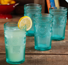 Load image into Gallery viewer, Adeline 16-Ounce Emboss Glass Tumblers (Set of 4)
