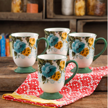 Load image into Gallery viewer, Rose Shadow 4-Piece 18-Ounce Latte Mug Set
