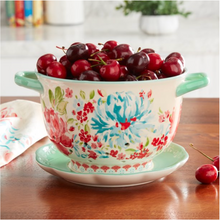 Load image into Gallery viewer, Breezy Blossom 1633 ML Colander w/Drip Plate
