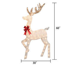 Load image into Gallery viewer, Light-Up Glitter Standing Buck Christmas Decoration, 60&quot;
