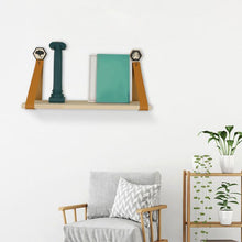 Load image into Gallery viewer, Wall Hanging Rack Holder,Floating Shelves Wall Mounted Wooden Hanging Rack Floating Shelf Nordic Style Retro Wall Storage Shelves for Bedroom, Living Room, Bathroom, Kitchen, Office Decor
