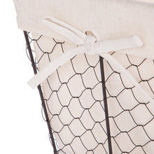 Load image into Gallery viewer, Square Brown Chicken Wire Basket with Removable Liner
