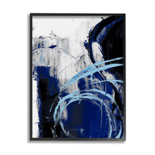 Load image into Gallery viewer, Industries Lively Indigo Blue Abstraction Chaotic Line Collage, 16 x 20, Design by Ethan Harper
