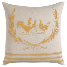 Load image into Gallery viewer, Farmhouse Rooster Cotton With Zipper Closer Decorative Throw Pillow, 20&quot; x 20&quot;, Red
