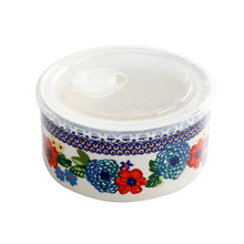 Load image into Gallery viewer, 6 Pcs Dazzling Dahlias Ceramic Bowl Set with Lids
