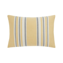 Load image into Gallery viewer, Yarn Dyed Variegated Stripe Decorative Oblong Throw Pillow Mustard/Grey 20&quot; x 14&quot;
