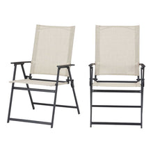 Load image into Gallery viewer, Greyson Square Set of 2 Outdoor Patio Steel Sling Folding Chair
