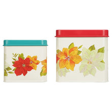 Load image into Gallery viewer, Poinsettia 2-Piece Square Cookie Set
