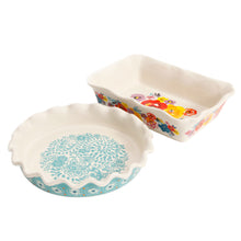 Load image into Gallery viewer, The Pioneer Woman Flea Market Pie Plate &amp; Baking Dish Set
