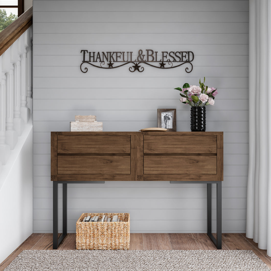 Metal Cutout-Thankful And Blessed Decorative Wall Sign-3D Word Art Home Accent Decor-Modern Rustic or Vintage Farmhouse Style by Lavish Home