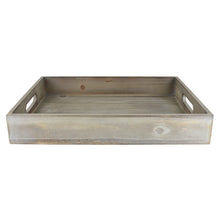 Load image into Gallery viewer, Tabletop Rectangle 16&quot; x 12&quot; x 2.5&quot; Wooden Tray, Gray Wash
