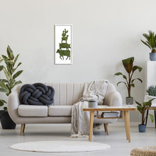 Load image into Gallery viewer, Industries Farm Animal Stack Green Grass Pattern Silhouette, 10 x 24, Design by Daphne Polselli
