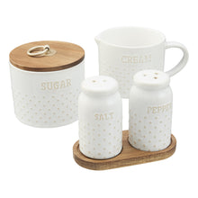 Load image into Gallery viewer, Farmhouse 4-Piece Dotted Sugar Cannister
