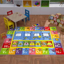 Load image into Gallery viewer, Playtime Collection ABC, Seasons, Months and Days of the Week Educational Learning Area Rug Carpet For Kids and Children Bedrooms and Playroom (3&#39;3&quot; x 4&#39;7&quot;)
