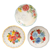 Load image into Gallery viewer, The Pioneer Woman Floral Medley 7.5-Inch Pasta Bowls, 3-Pack
